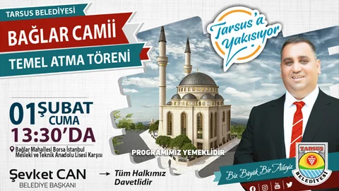 Bağlar Camii Temeli 1 Şubat 2019 Cuma Günü Atılıyor