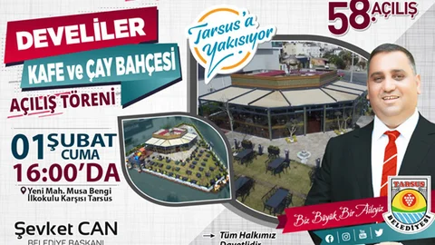 Tarsus Nezih Bir Kafe ve Çay Bahçesi'ne Kavuşuyor