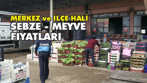 Mersin Merkez Hali, Erdemli Hali, Aydıncık Hali, Bozyazı Hali, Atayurt Hali ve Anamur Hali Fiyatları