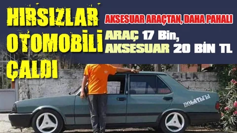 Hırsızlar, 20 Bin TL'lik Aksesuarın Bulunduğu Aracı Çaldı