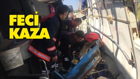 Feci Kaza! Tarım İşçilerini Taşıyan Minibüs Kaza Yaptı