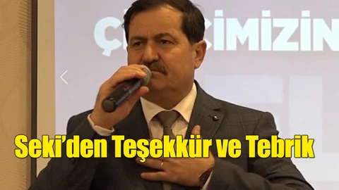 Tarsus Ziraat Odası Başkan Adayı Abdullah Seki'den Teşekkür ve Tebrik