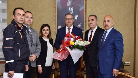 Vali Su, Deprem Haftası münasebetiyle İl Afet Müdürünü Kabul Etti