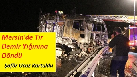 Demir Yığınına Dönen Tır’dan Şoför Ucuz Kurtuldu