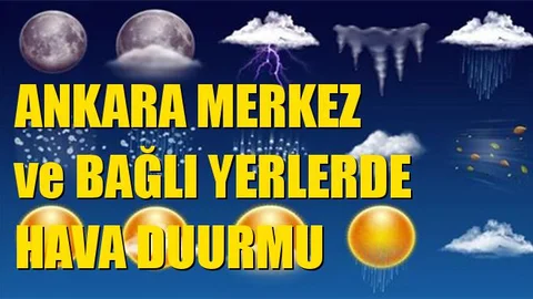 Ankara Mamak, Pursaklar, Mürted Havalimanı, Yenimahalle, Gölbaşı, Evren, Nallıhan, Polatlı Hava Durumları