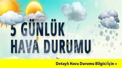 Tüm İlçelere Ait 5 Günlük Hava Durumu