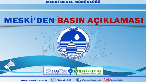 MESKİ'den Kamuoyuna Duyuru