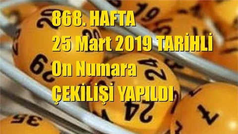 On Numara Sonuçları 25 Mart 2019 Tarihli Kazandıran Sayılar