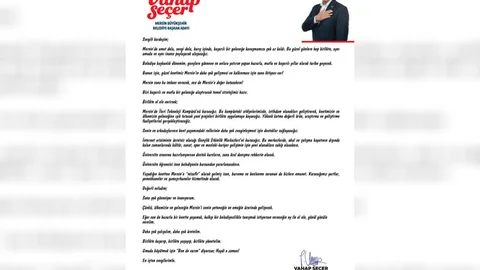 CHP Mersin Büyükşehir Adayı Vahap Seçer’den İlk Kez Oy Kullanacak Gençlere Mektup