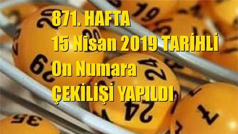 On Numara Sonuçları 15 Nisan 2019 Tarihli Kazandıran Sayılar