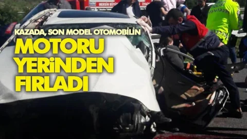 Otomobilin Motoru Yerinden Fırladı