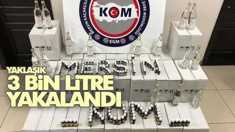 Yaklaşık 3 Bin Litre Kaçak İçki Yakalandı