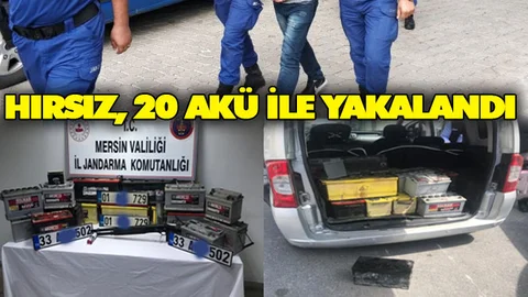 Hırsız, Çaldığı 20 Akü İle Birlikte Yakalandı