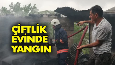 Çiftlik Evinde Yangın Çıktı