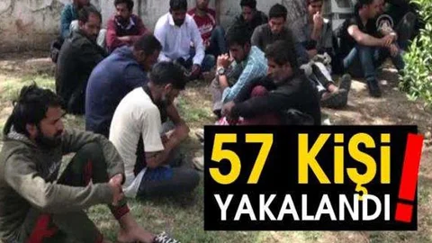 TAG Yolunda 57 Yasa Dışı Göçmen Yakalandı