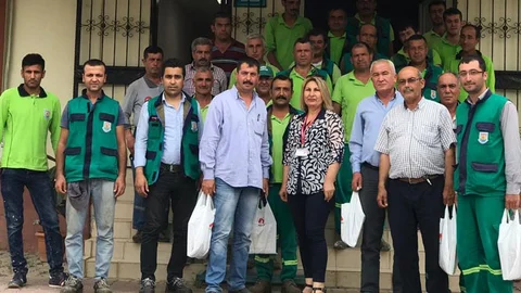 Park ve Bahçeler Müdürlüğü Personeli İle Kucaklaştı