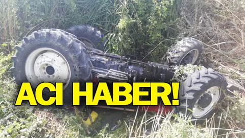 Devrilen Traktör Can Aldı