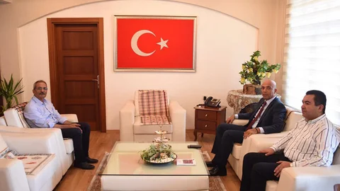 İl Emniyet Müdürü Şahne ve İlçe Emniyet Müdürü Ünal'dan Başkan Bozdoğan'a Hayırlı Olsun Ziyareti