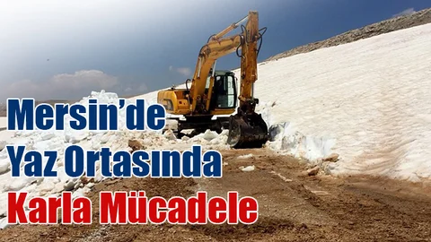 Mersin'de Yaz Ortasında Karla Mücadele