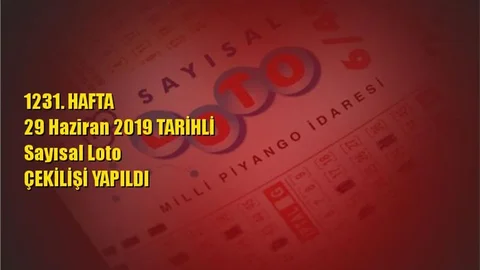 Sayısal Loto Sonuçları 29 Haziran 2019 Tarihli Çıkan Sayılar: 01 - 06 - 14 - 24 - 26 - 40