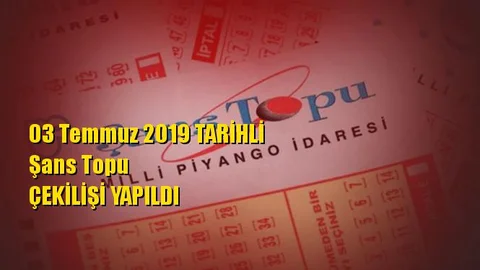 Şans Topu Sonuçları 03 Temmuz 2019 Tarihli Kazandıran Sayılar