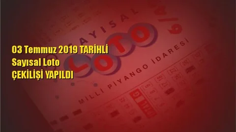 Sayısal Loto Sonuçları 03 Temmuz 2019 Tarihli Kazandıran Sayılar