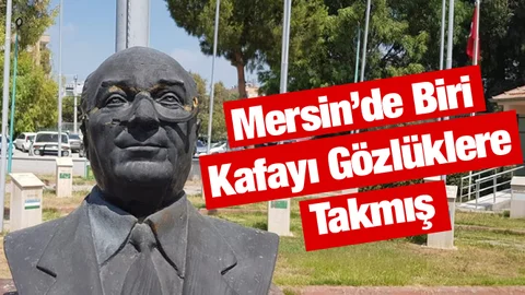 Mersin'de Biri Kafayı Gözlüklere Takmış