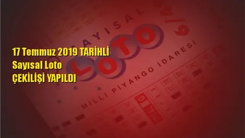 Sayısal Loto Sonuçları 17 Temmuz 2019 Tarihli Kazandıran Sayılar