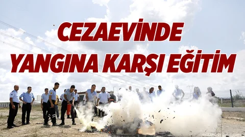 Mersin'de İnfaz Memurlarına Yangın Eğitimi