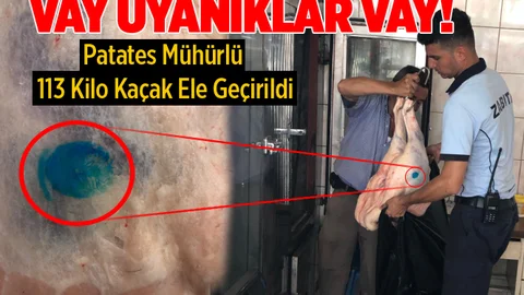 Mersin'de Zabıta Ekipleri, Patates Mühürlü 113 Kilo Kaçak Et Ele Geçirdi
