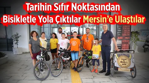 Bisikletleriyle Bin 300 Km Yol Yapan Küçük 1 Aile Mersin'e Ulaştı