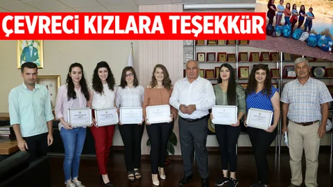 Çevreci Kızlara Teşekkür