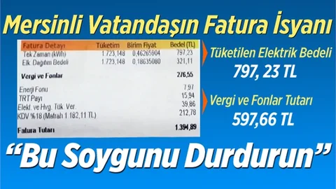 Mersin'de Elektrik Faturası İsyanı