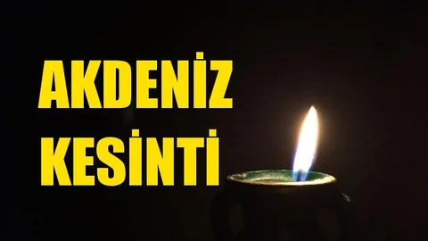 Akdeniz Elektrik Kesintisi 05 Ağustos Pazartesi