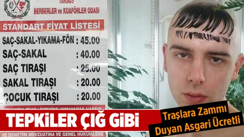 Mersin'de Berberlerde Zam Yaptı!