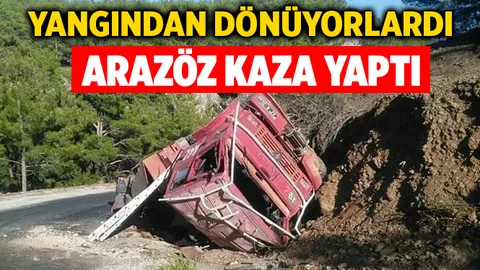 Mersin'de Arzöz Aracı Kaza Yaptı