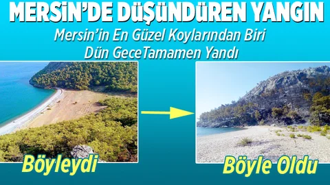 Mersin'in Güzel Koyu Yandı