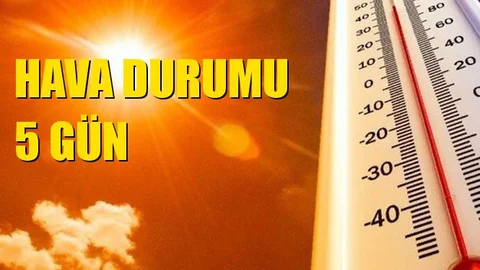 5 Gün Mersin Geneli Hava Durumu