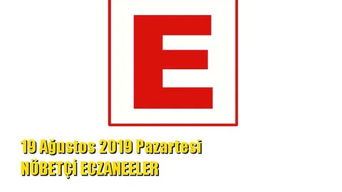 Mersin Nöbetçi Eczaneler 19 Ağustos 2019 Pazartesi