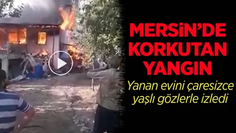 Ev Tamamen Yanarak Küle Döndü