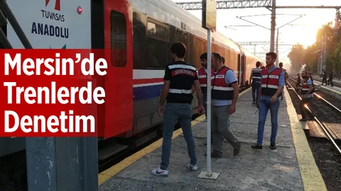 Mersin'de Trenlerde Denetim