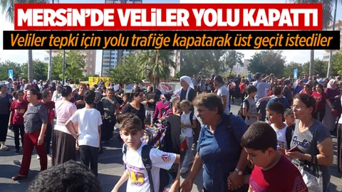 Mersin'de Aileler Yolu Trafiğe Kapattılar