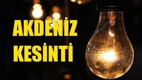Akdeniz Elektrik Kesintisi 16 Eylül Pazartesi
