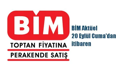 BİM Aktüel 20 Eylül Cuma'dan itibaren İndirimli Ürünlerin Listelendiği Aktüel