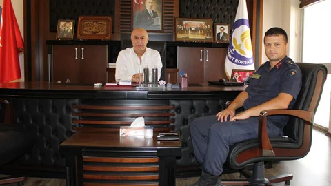 Jandarma Komutanı J.Yzb. Ahmet Boyacıoğlu'ndan Ziyaret