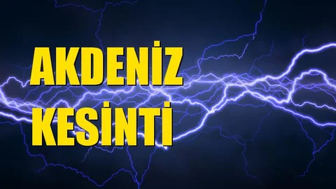 Akdeniz Elektrik Kesintisi 29 Eylül Pazar