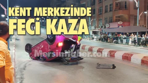 Otomobil, Üst Geçitten Takla Atarak İndi!