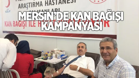 Mersin'de Sağlık Çalışanlarından Kan Bağışı