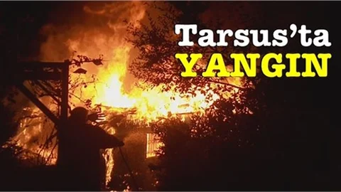 Mersin’in Tarsus İlçesinde 3 Katlı Ahşap Evde Yangın Çıktı