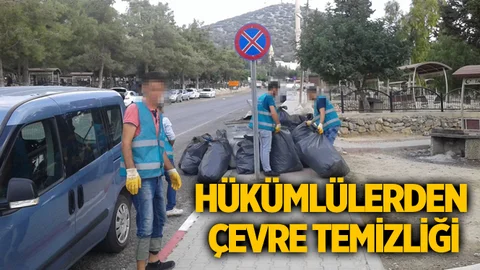 Hükümlülerden Çevre Temizliği